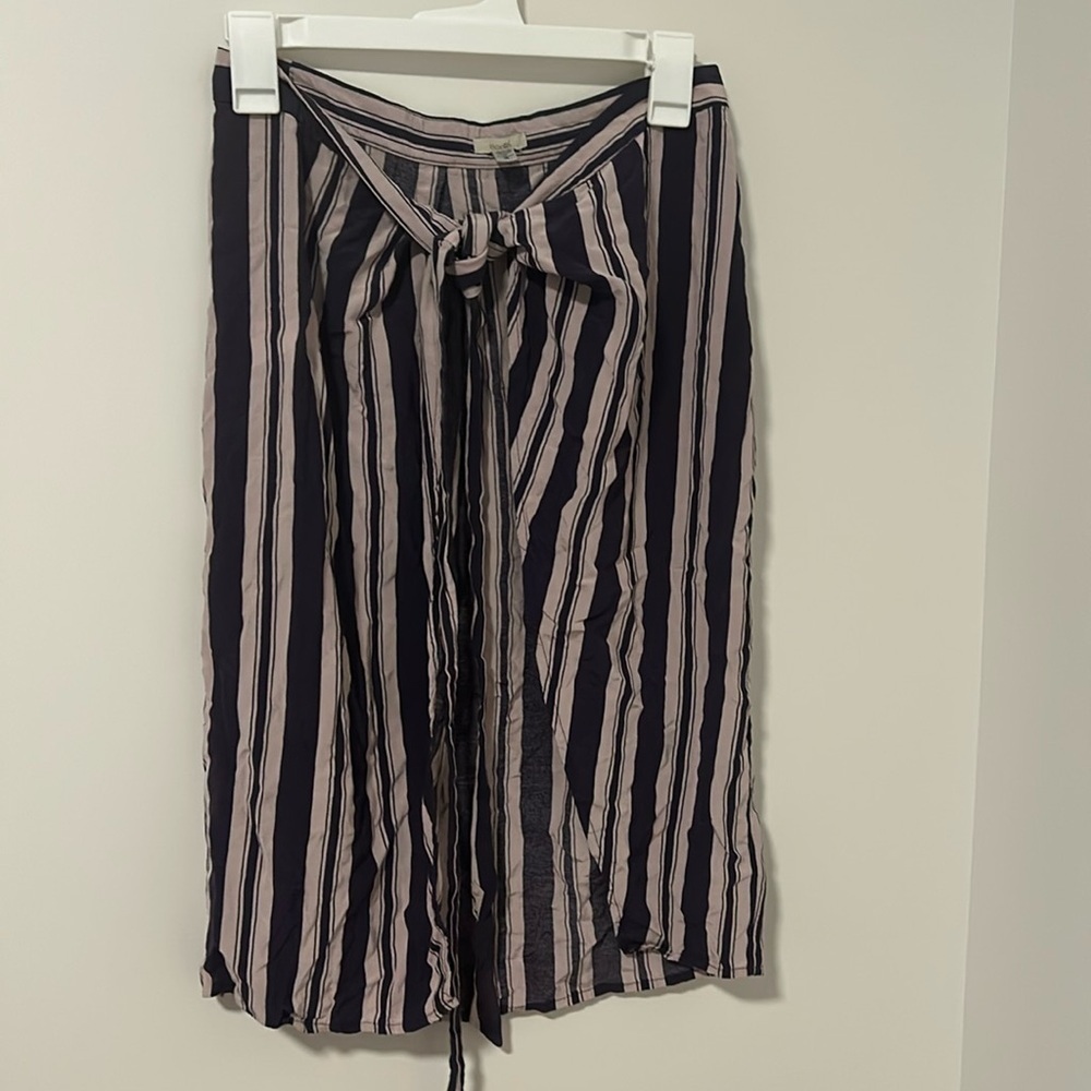 Ecote Urban Outfitters Purple Tie Front Boho Knee Length Skirt Size Small